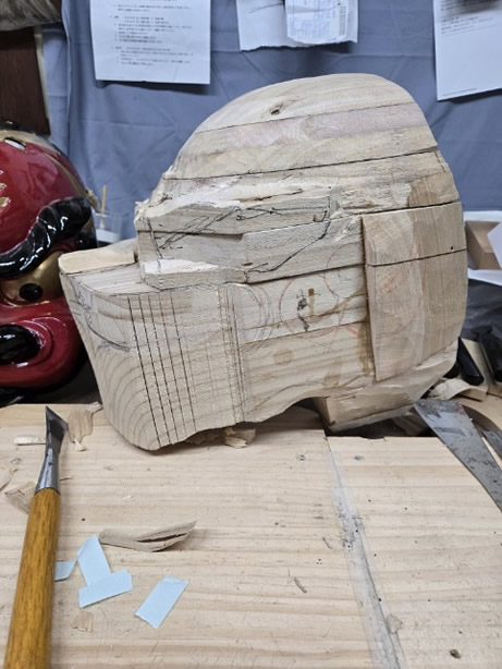 お祭り用獅子頭の写真