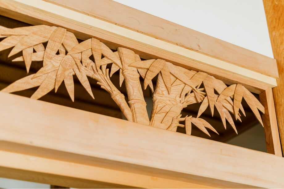 お寺の欄間「竹」