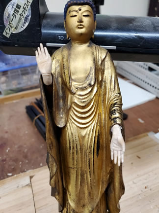 阿弥陀如来（手の修復2）