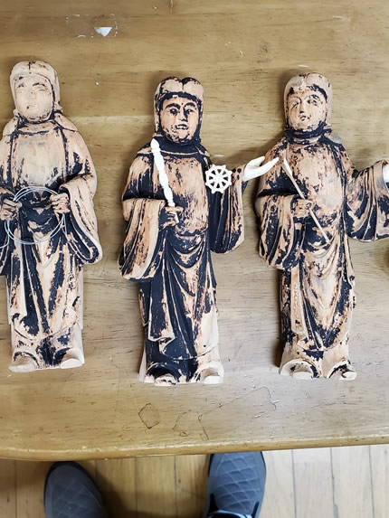 八体弁天の一部 彫り復元依頼