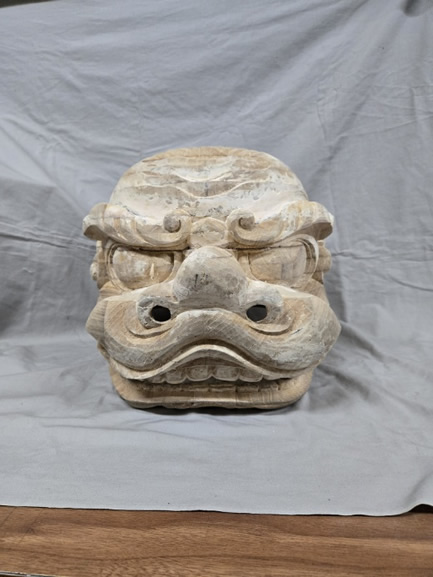 お祭り用獅子頭の修復